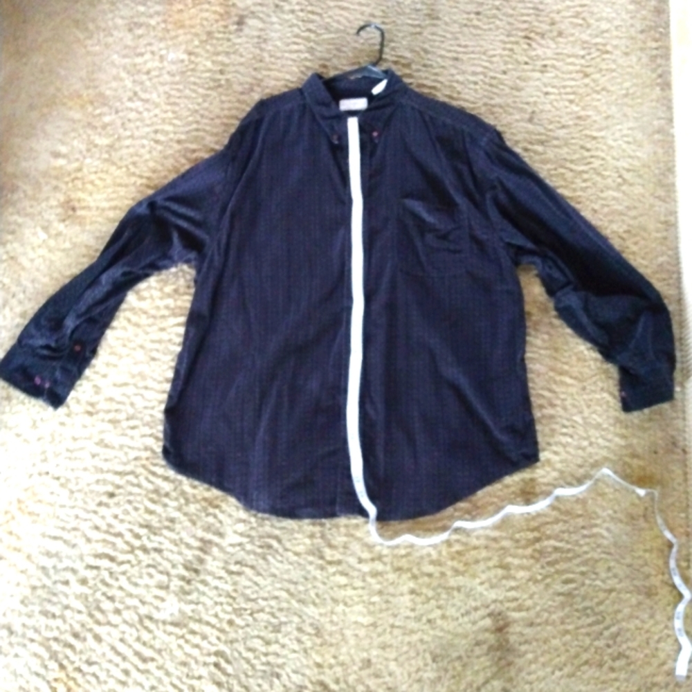 Black on Black textured button down top